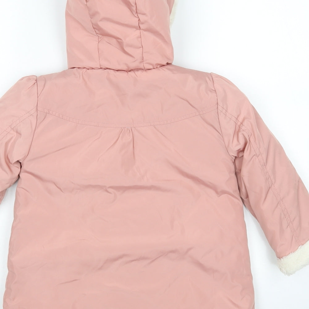 Matalan Girls Pink   Parka Coat Size 3-4 Years