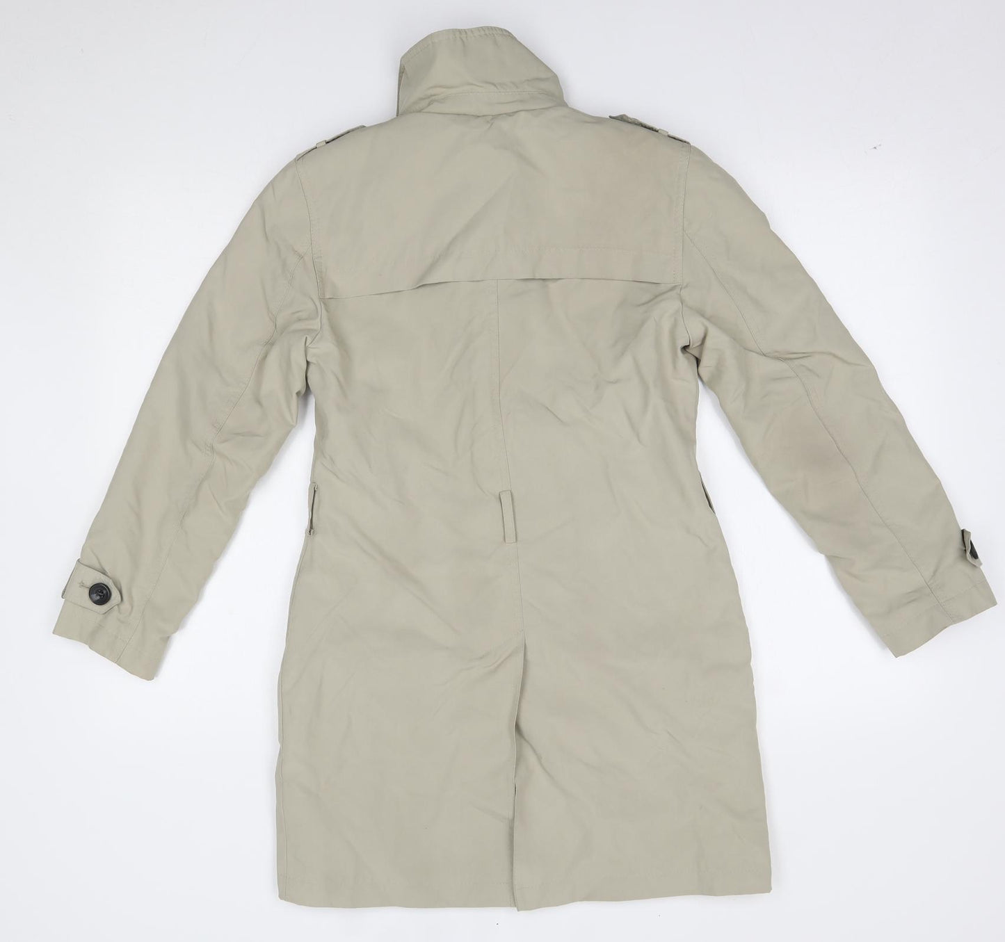m&S Womens Beige   Overcoat Coat Size 8