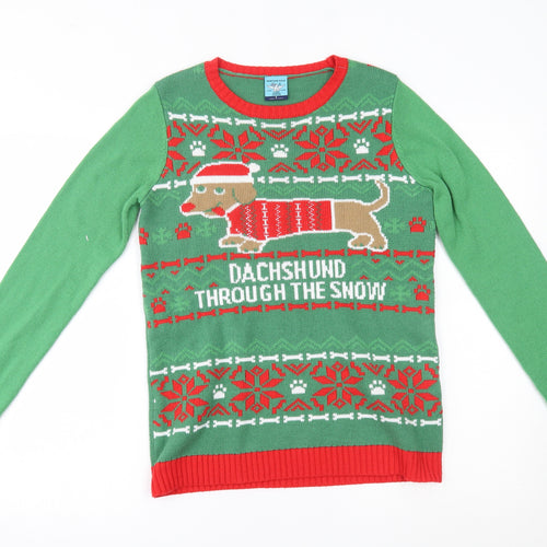 norther pole Womens Green   Pullover Jumper Size S  - christmas