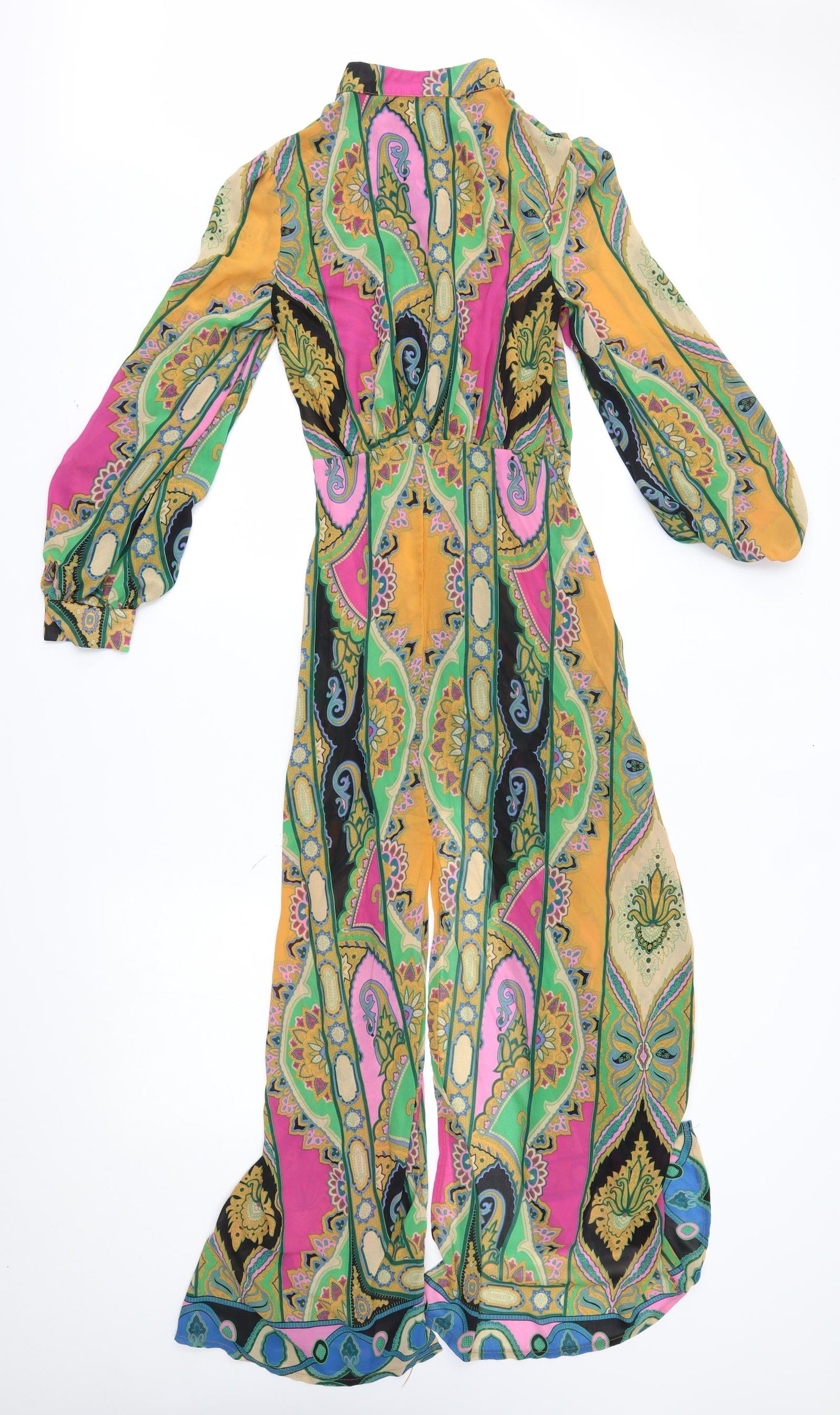 Missguided Womens Multicoloured Fair Isle  A-Line  Size 6  - split skirt