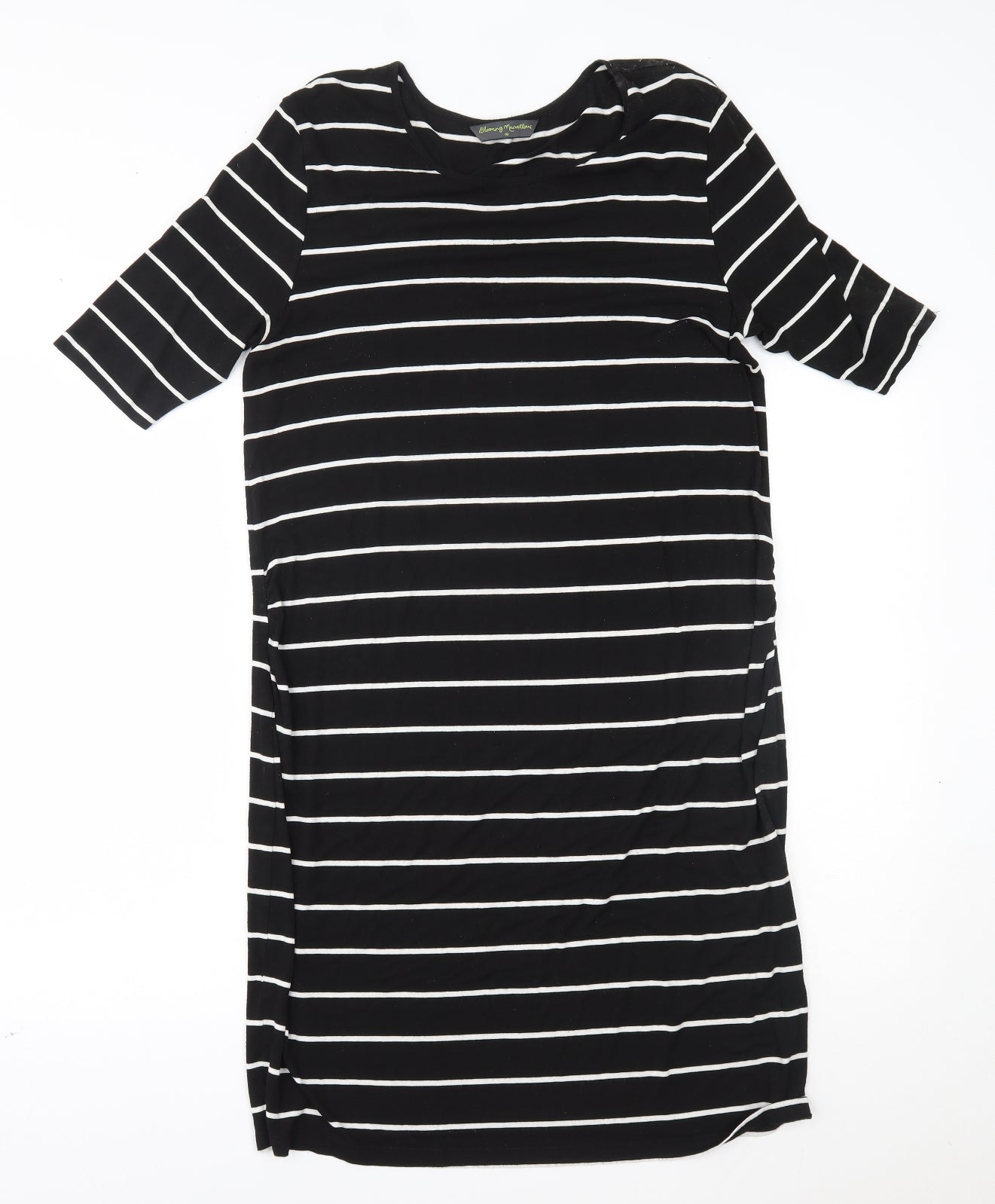 Blooming marvelous Womens Black Striped  T-Shirt Dress  Size 16