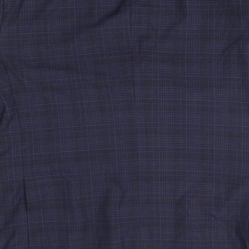burton menswear Mens Blue Plaid  Jacket Blazer Size 44