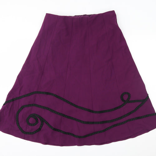 M&S Womens Purple   A-Line Skirt Size 16