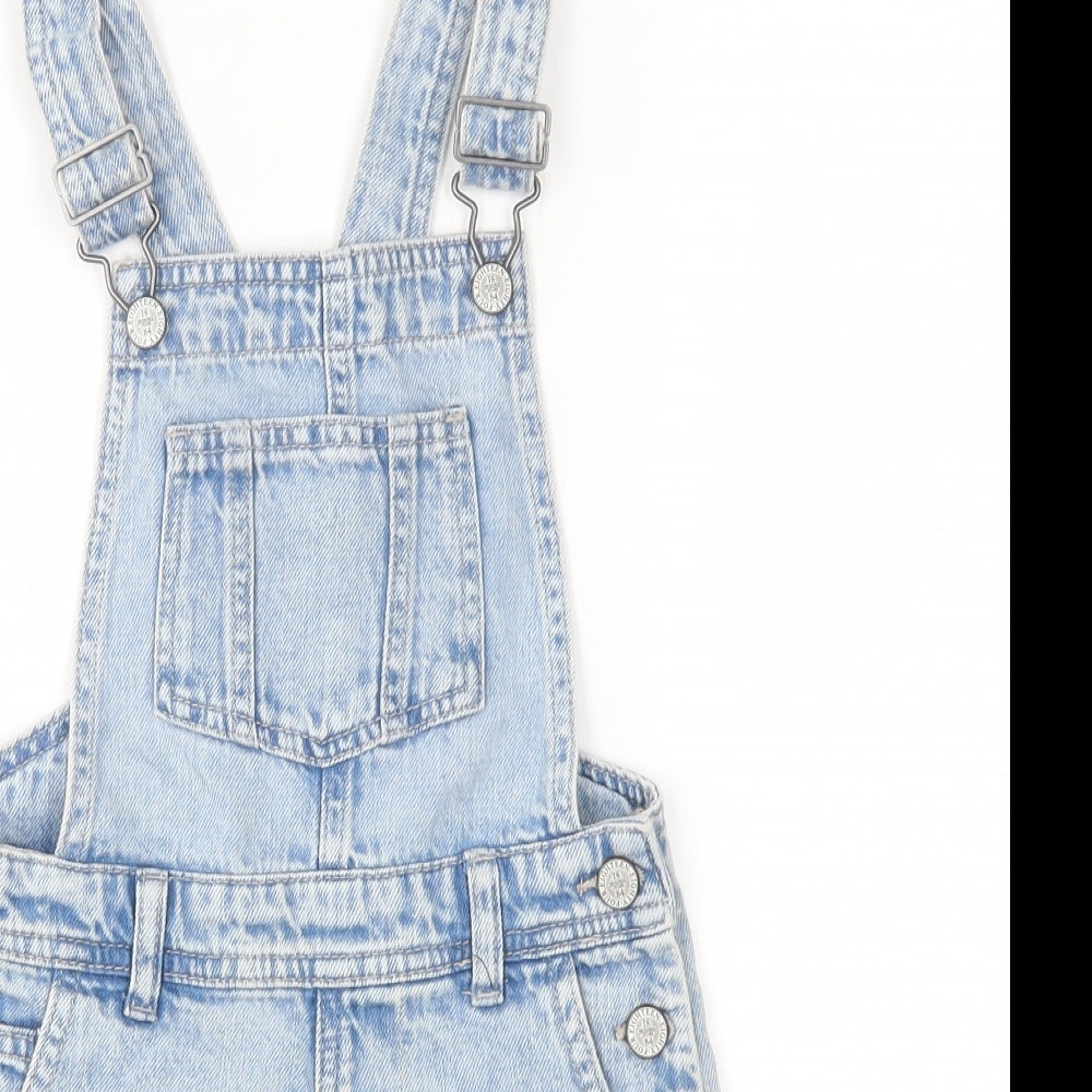 M&S Girls Blue   Dungaree One-Piece Size 6-7 Years