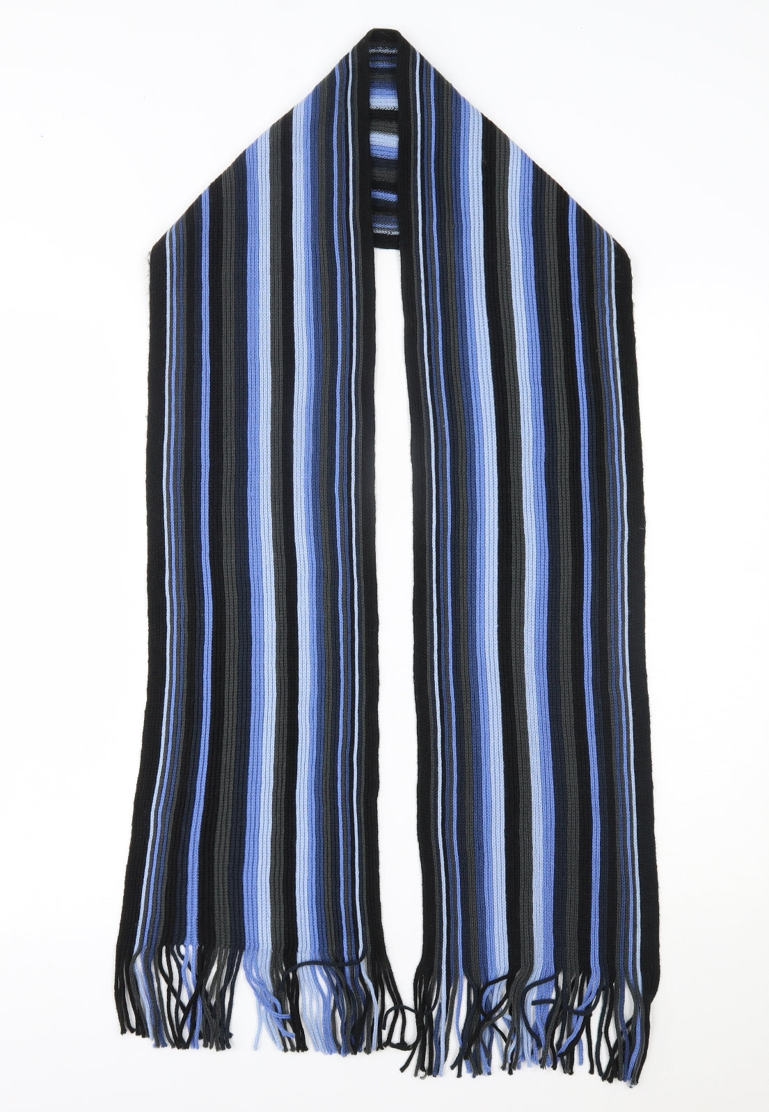 TU Womens Blue Striped   Scarf   -