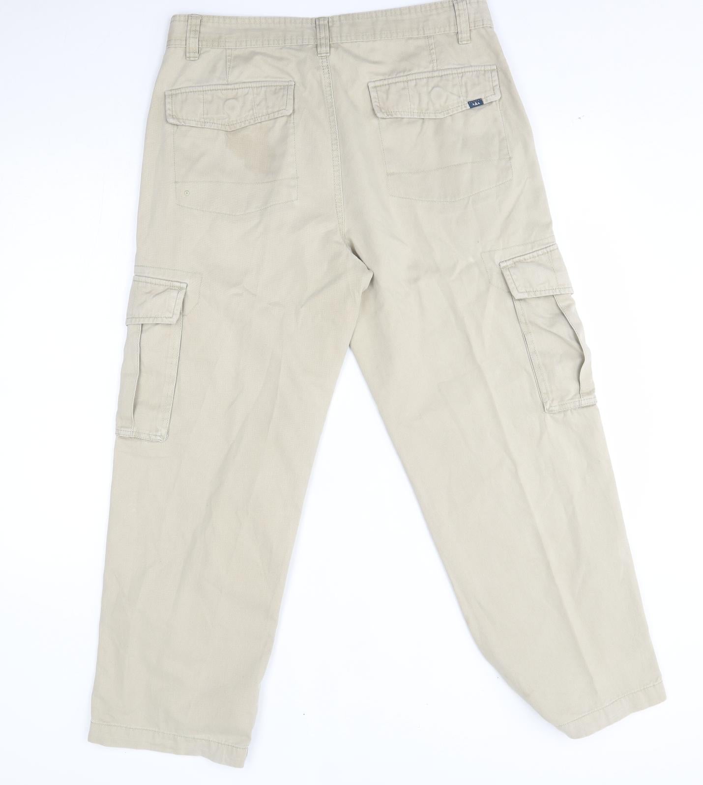 BHS Womens Ivory   Capri Trousers Size 34 L29 in