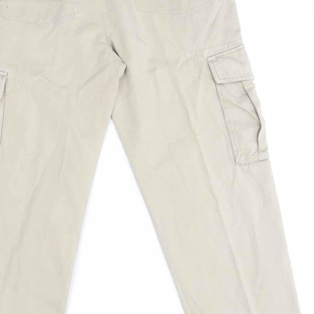 BHS Womens Ivory   Capri Trousers Size 34 L29 in