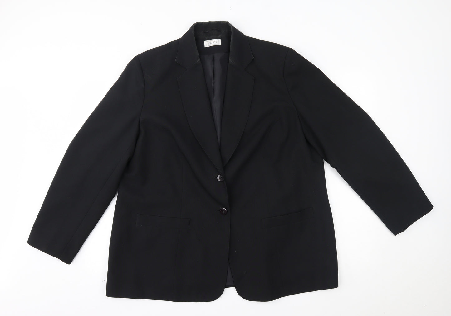 Classics Womens Black   Jacket Blazer Size 22