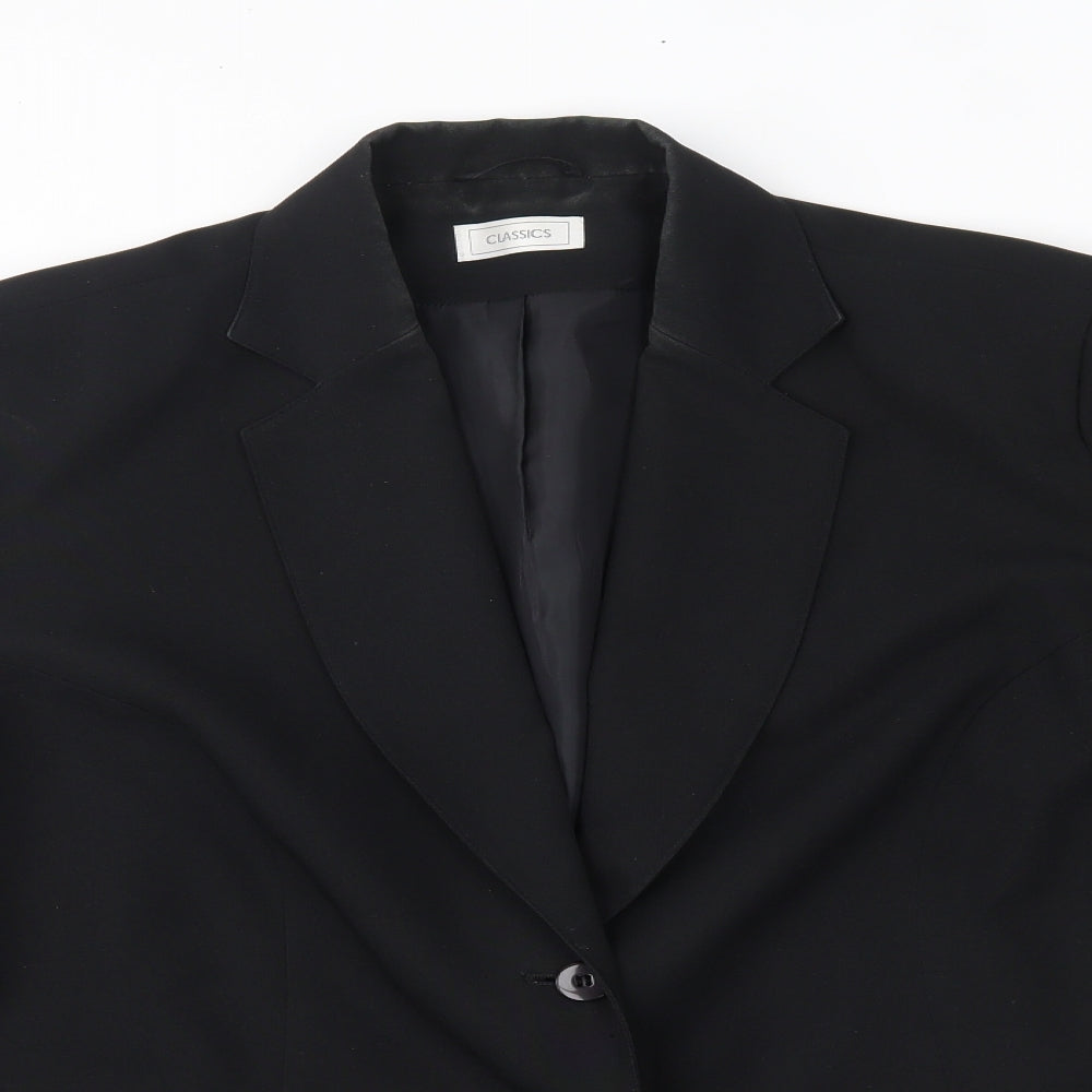 Classics Womens Black   Jacket Blazer Size 22