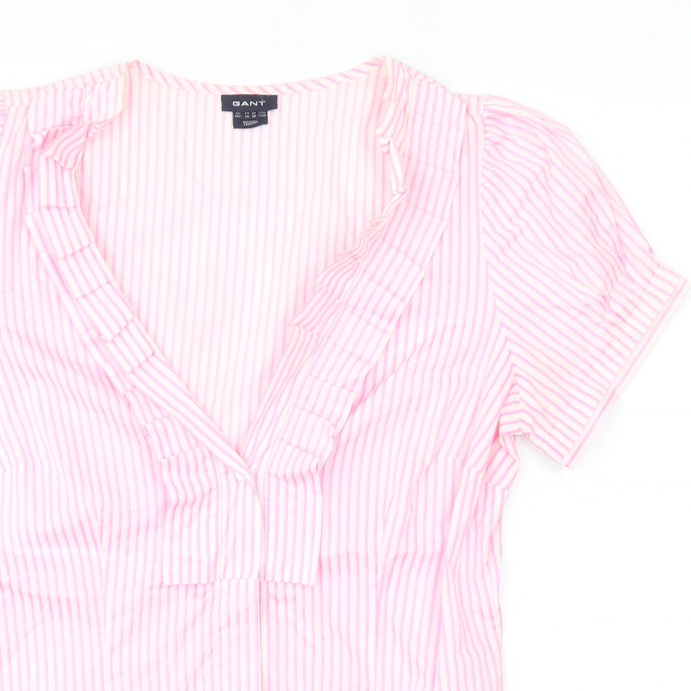 GANT Womens Pink Striped  Basic Blouse Size 10