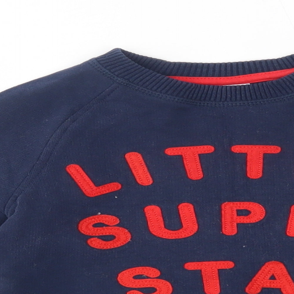 Mini Club Boys Blue   Pullover Jumper Size 4-5 Years  - little super star