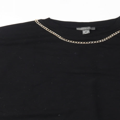 Primark Womens Black   Pullover Jumper Size XS  - with chain
