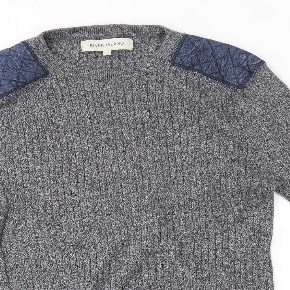 River Island Womens Grey   Pullover Jumper Size M