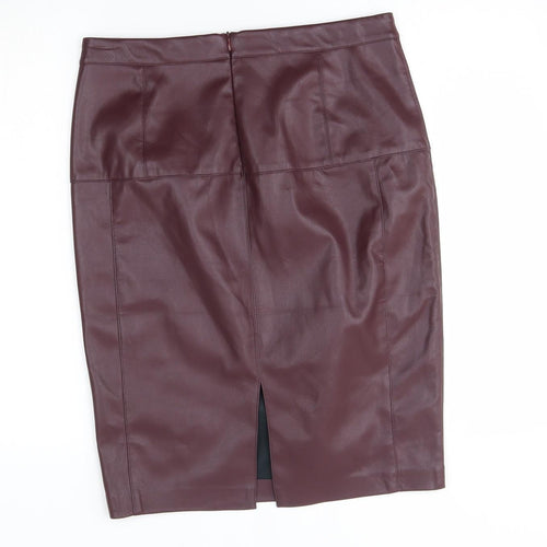 RESERVED Womens Red   Straight & Pencil Skirt Size 12  - leather look