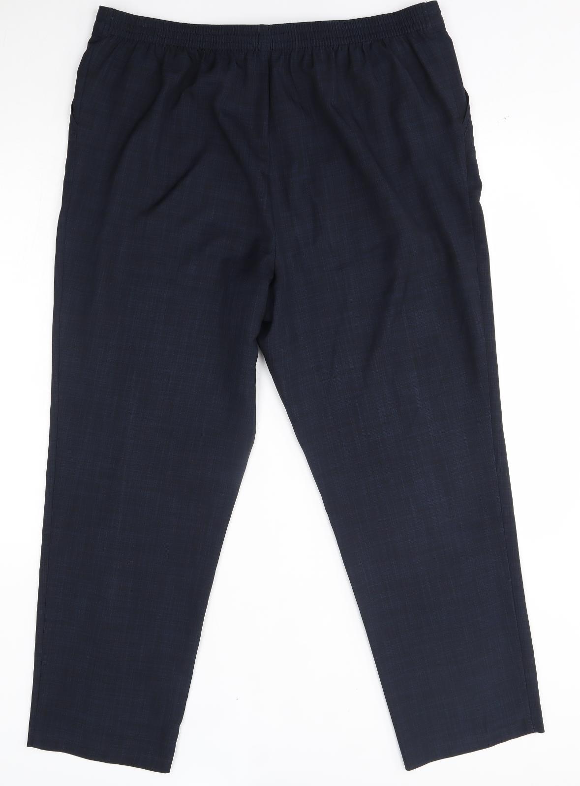 M&S Womens Blue   Trousers  Size 18 L28 in