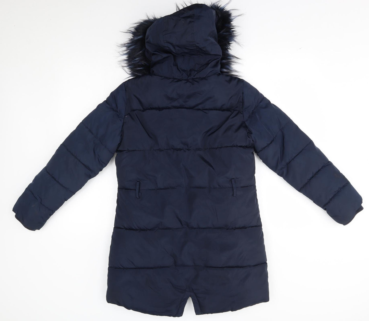 Matalan Girls Blue   Parka Coat Size 12 Years