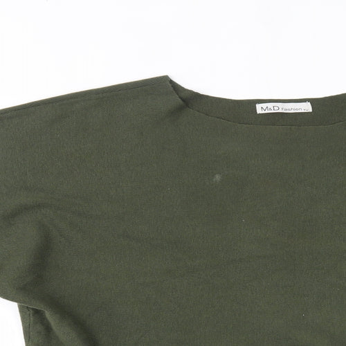 M&D fashion Womens Green   Pullover Jumper One Size
