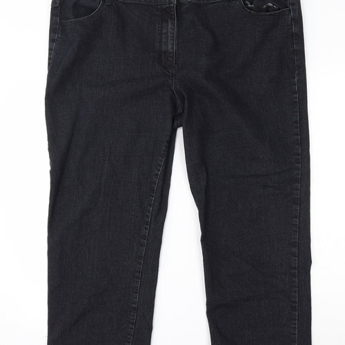 Preworn Womens Black   Capri Jeans Size 44 in L24 in
