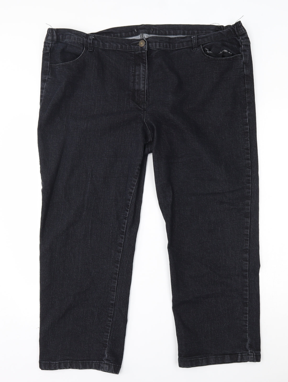Preworn Womens Black   Capri Jeans Size 44 in L24 in