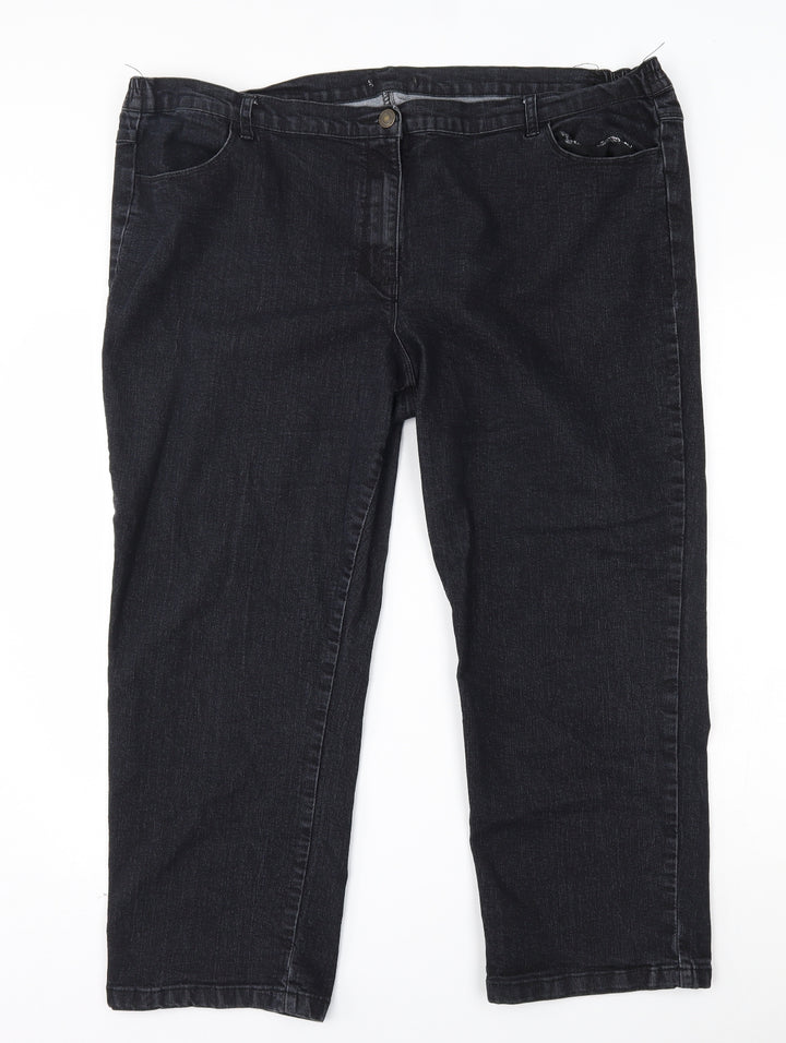 Preworn Womens Black   Capri Jeans Size 44 in L24 in