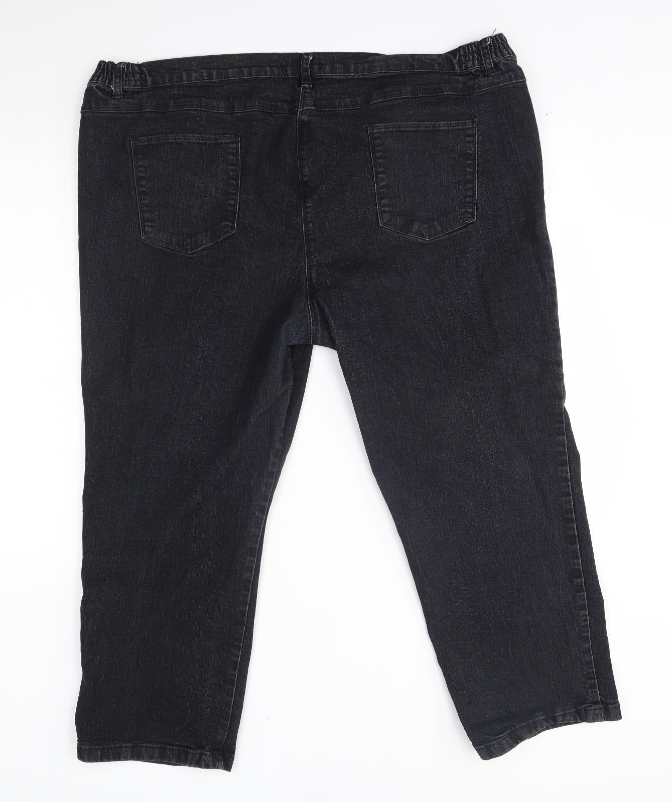 Preworn Womens Black   Capri Jeans Size 44 in L24 in