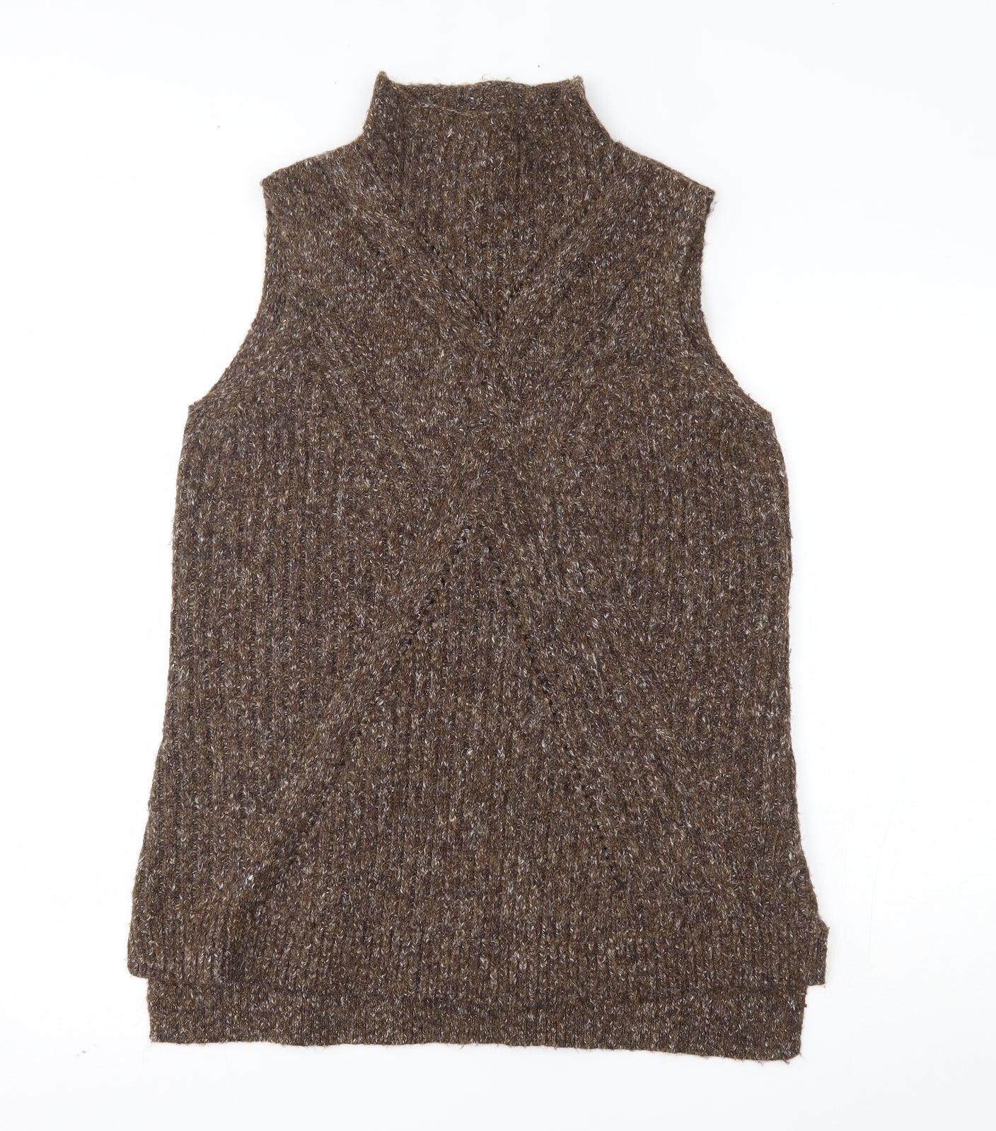 F&F Womens Brown   Vest Jumper Size 16