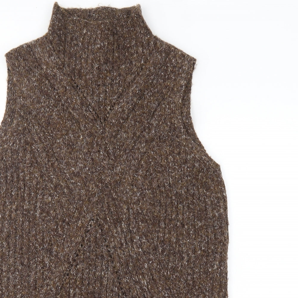 F&F Womens Brown   Vest Jumper Size 16