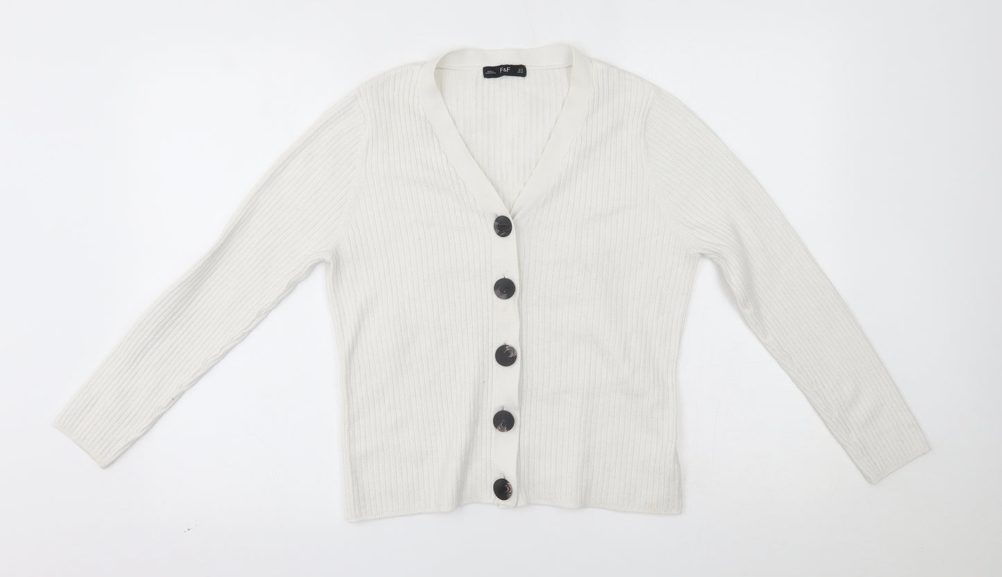 F&F Womens White   Cardigan Jumper Size 18