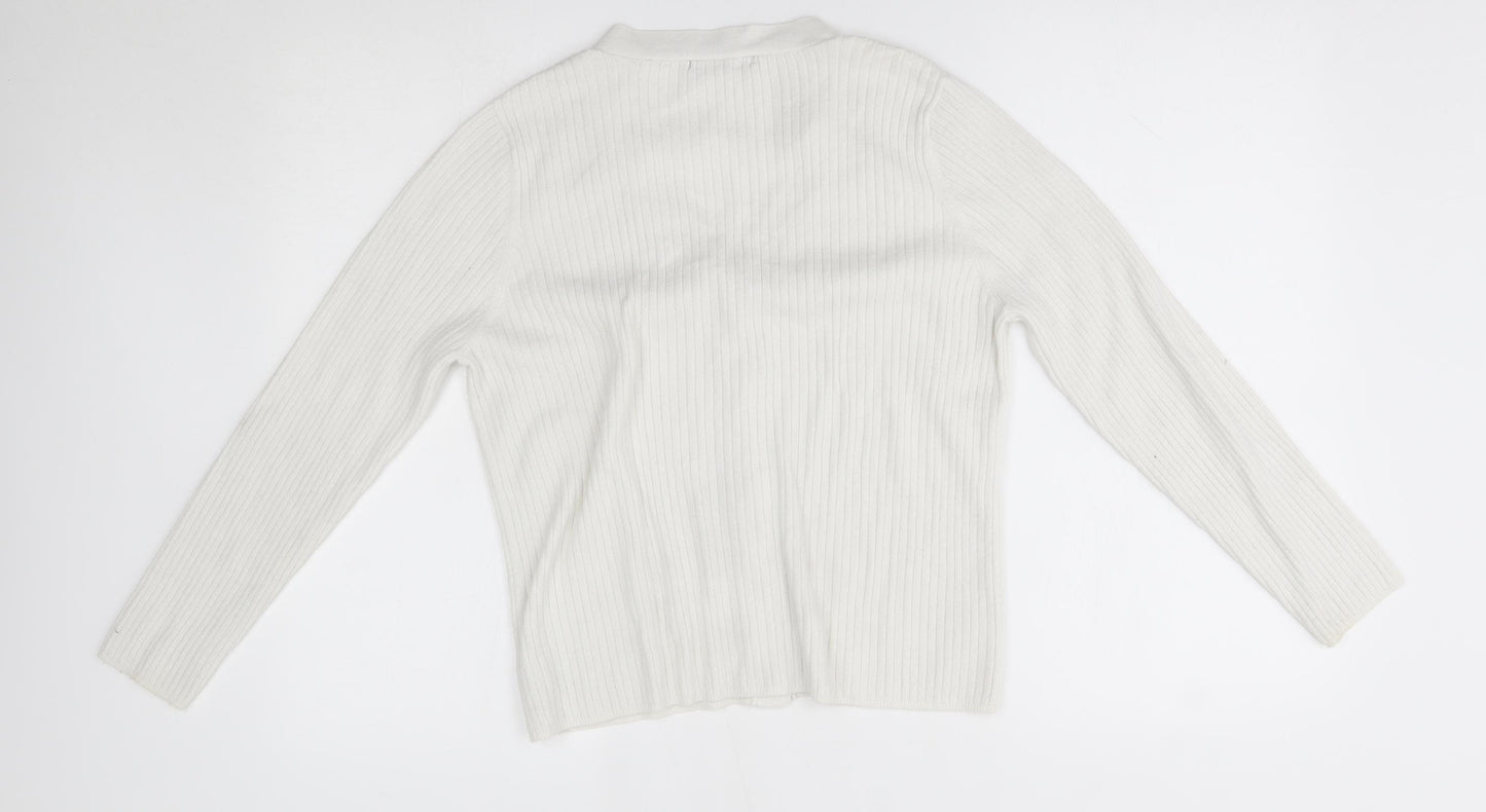 F&F Womens White   Cardigan Jumper Size 18