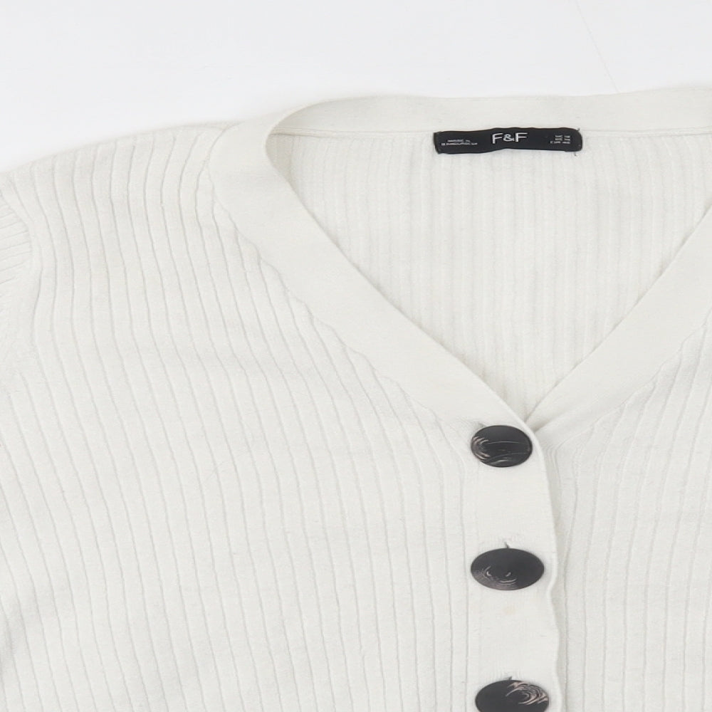 F&F Womens White   Cardigan Jumper Size 18