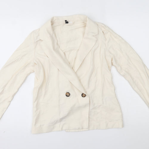 H&M Womens Beige   Jacket Blazer Size XS