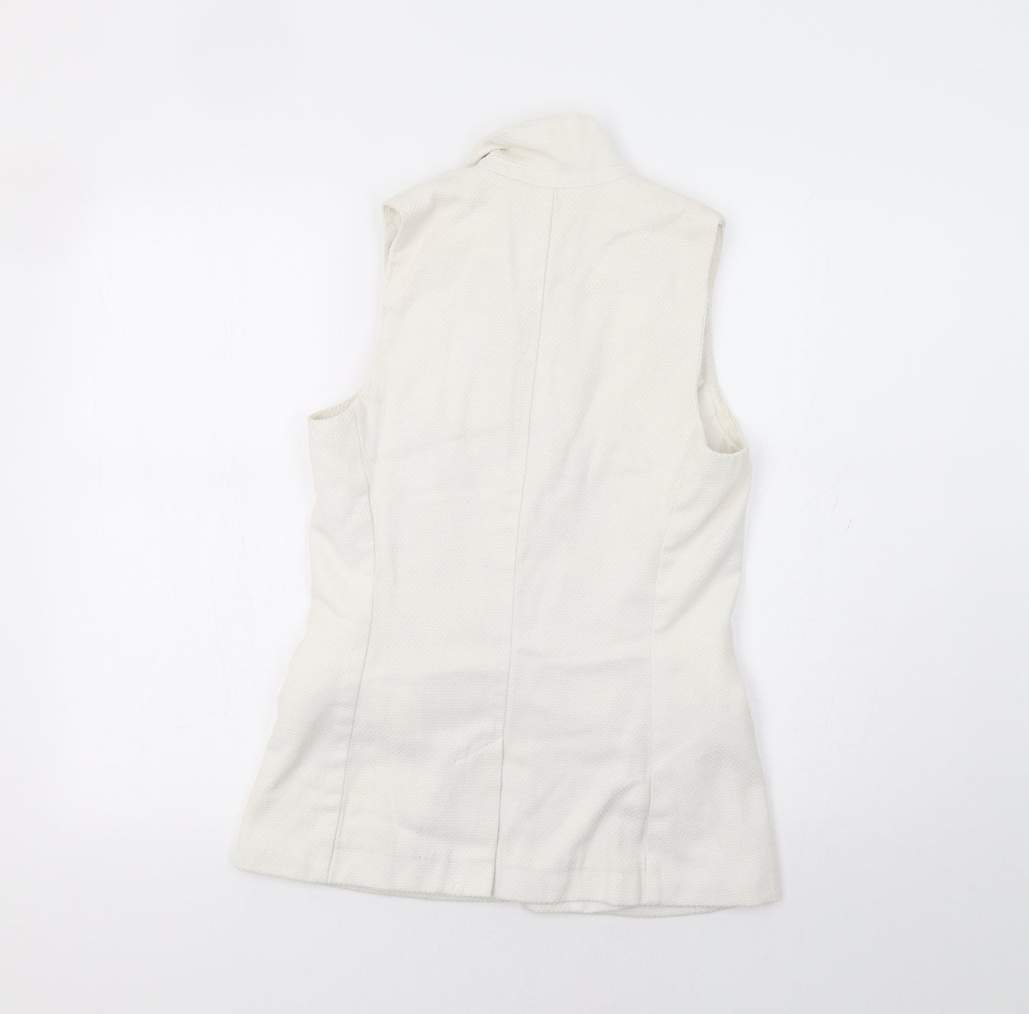 NEXT Womens White   Gilet Waistcoat Size 12