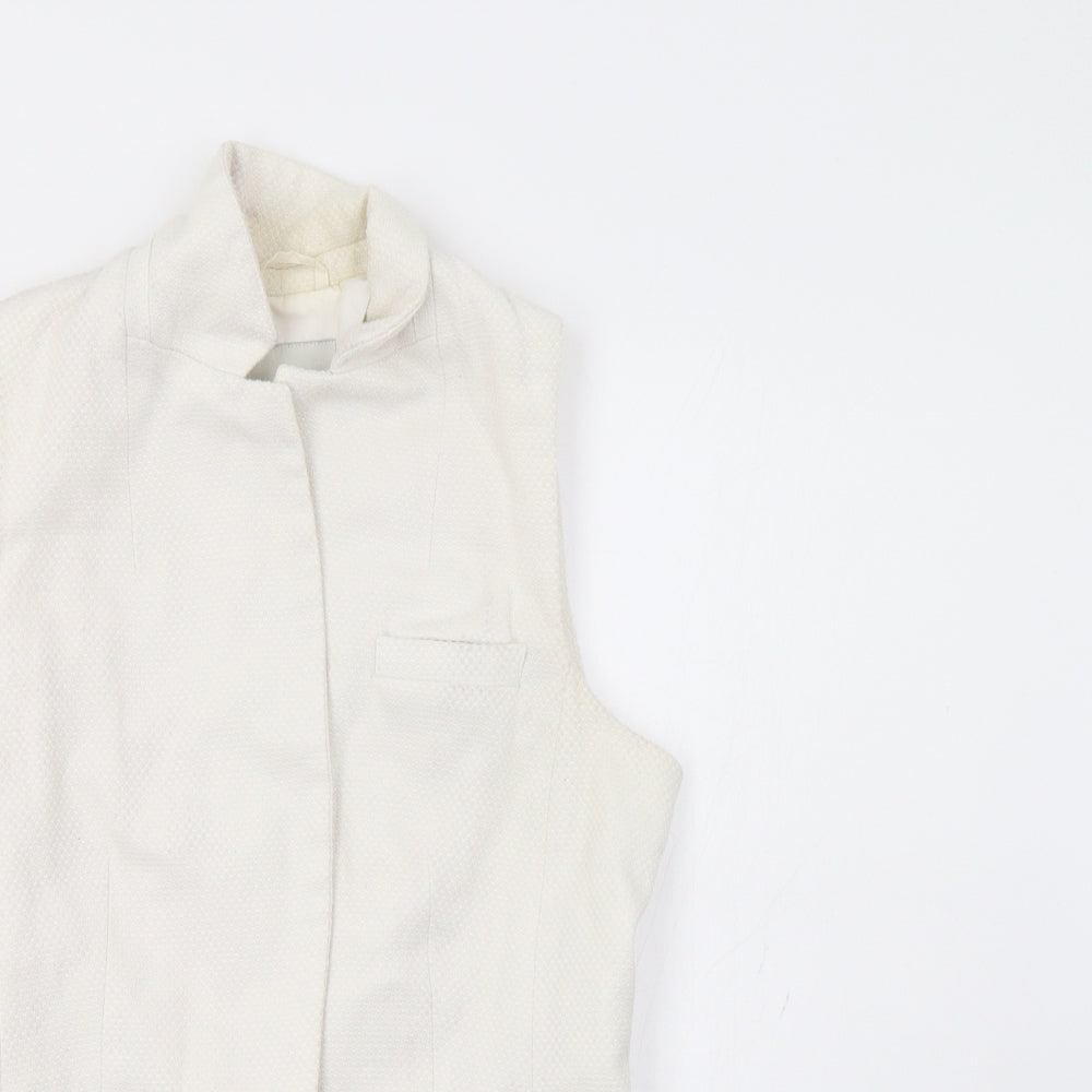NEXT Womens White   Gilet Waistcoat Size 12