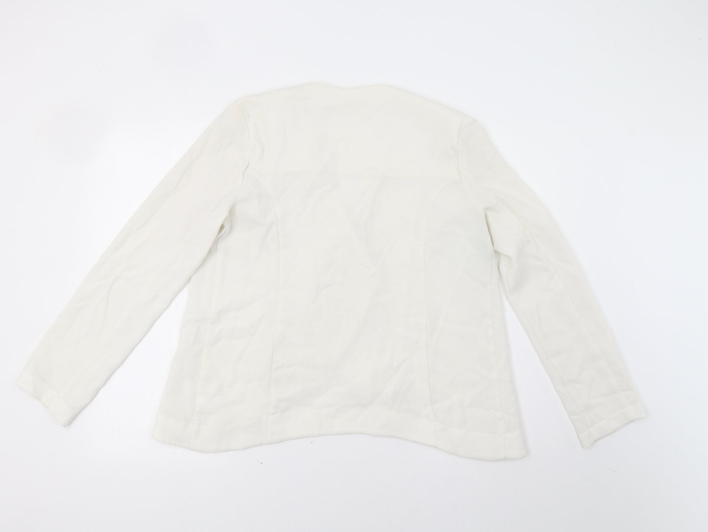 Elodie Womens White   Jacket Blazer Size L