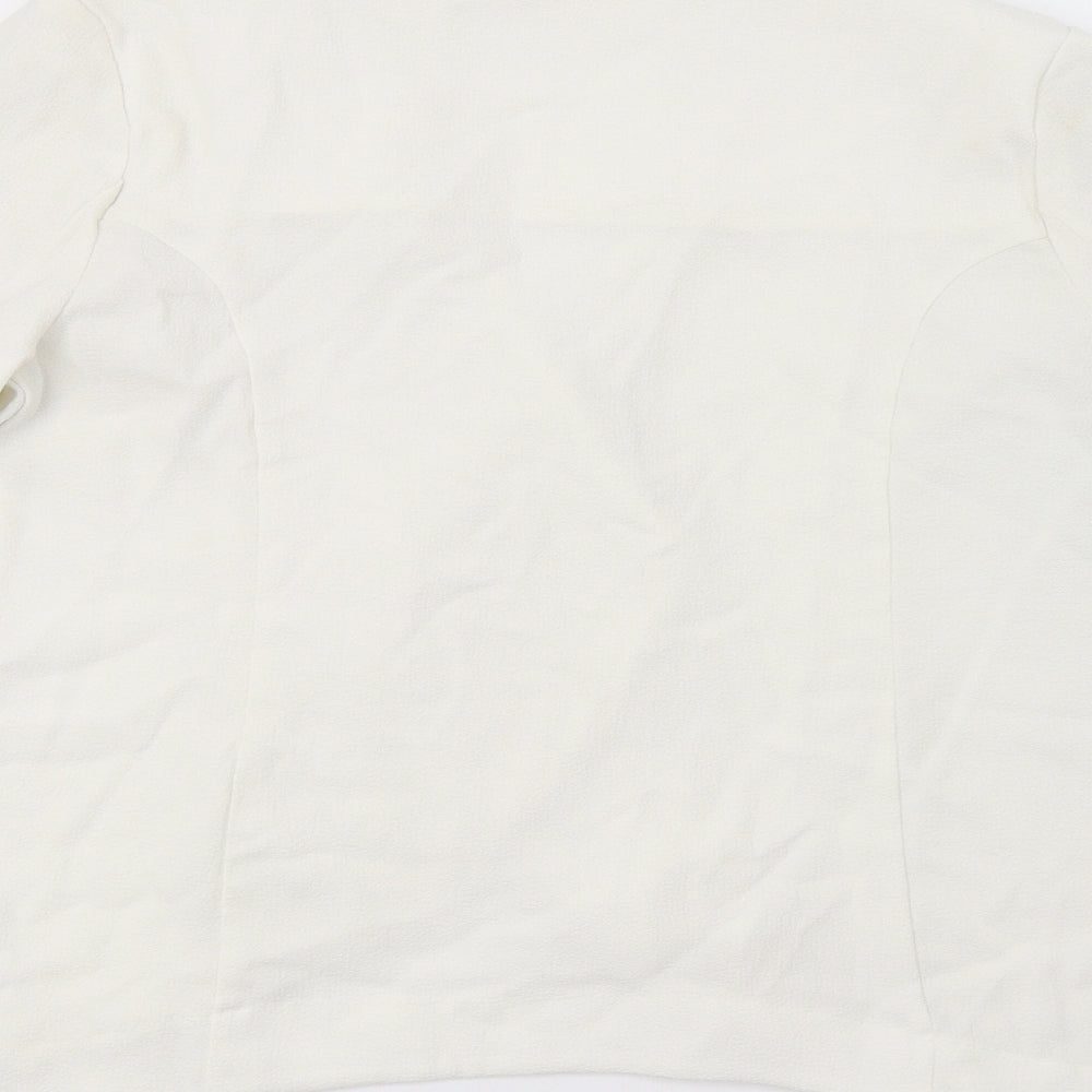 Elodie Womens White   Jacket Blazer Size L