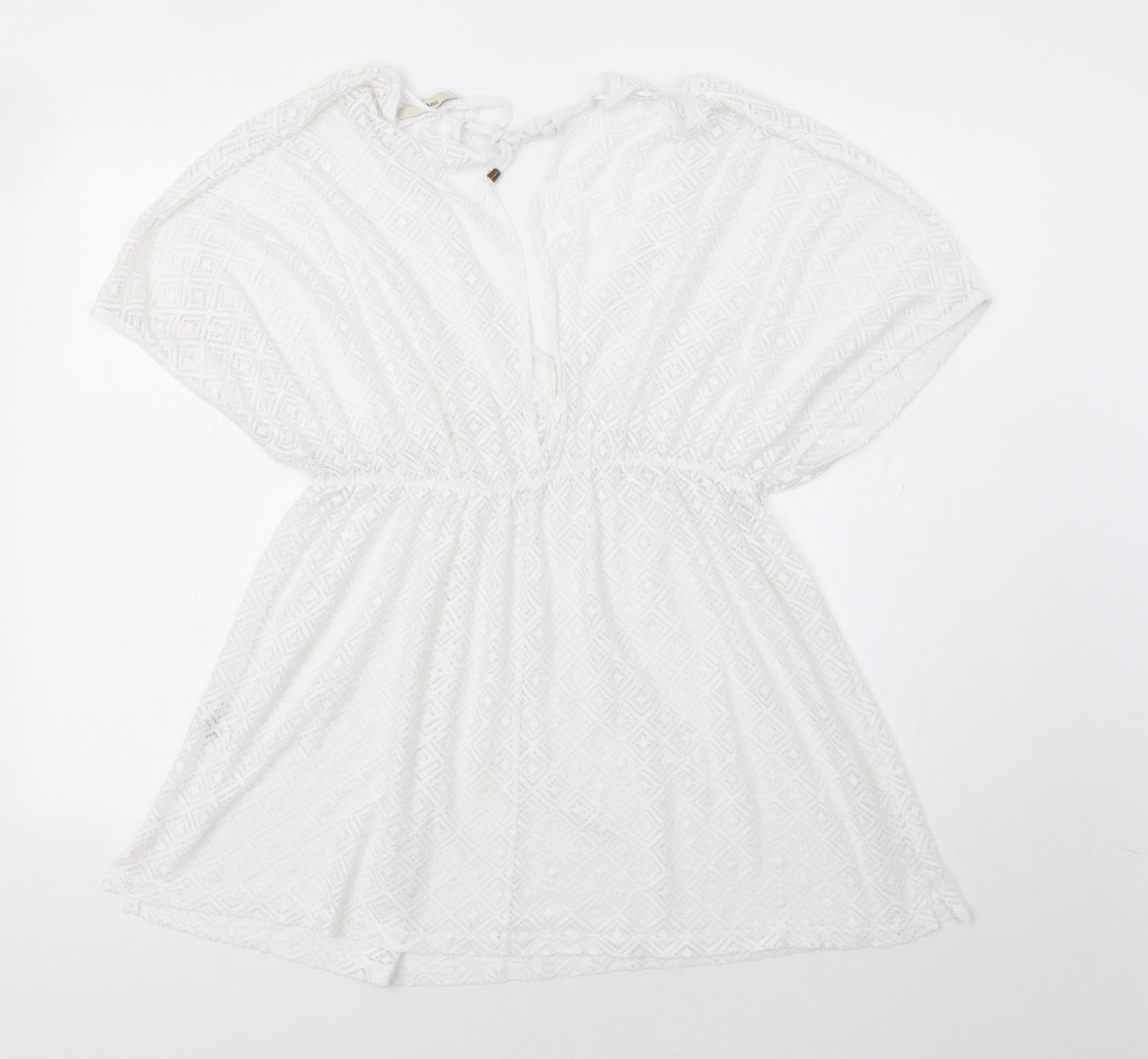 George Womens White   Tunic Blouse One Size  - Beach Cover Up