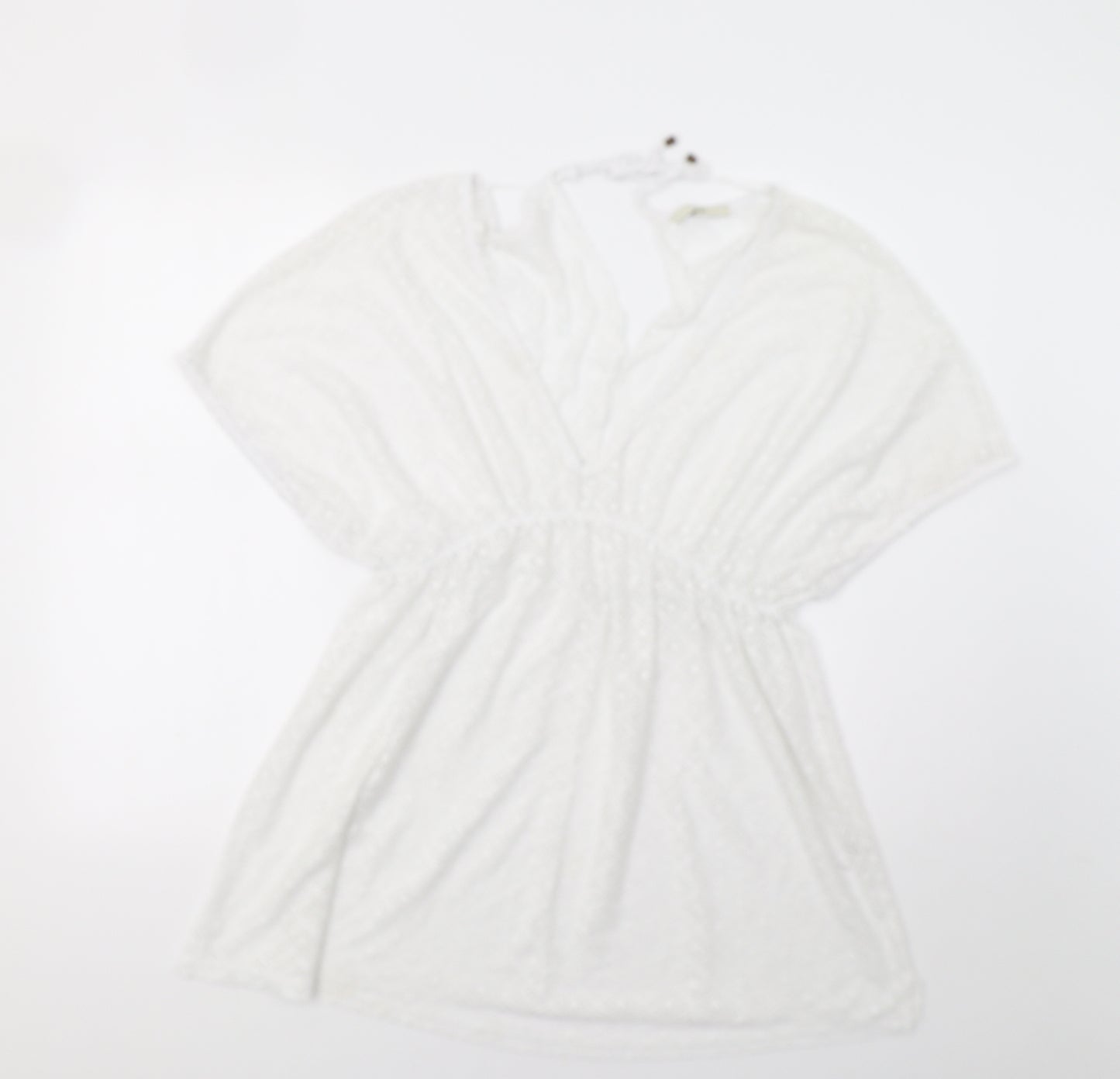 George Womens White   Tunic Blouse One Size  - Beach Cover Up