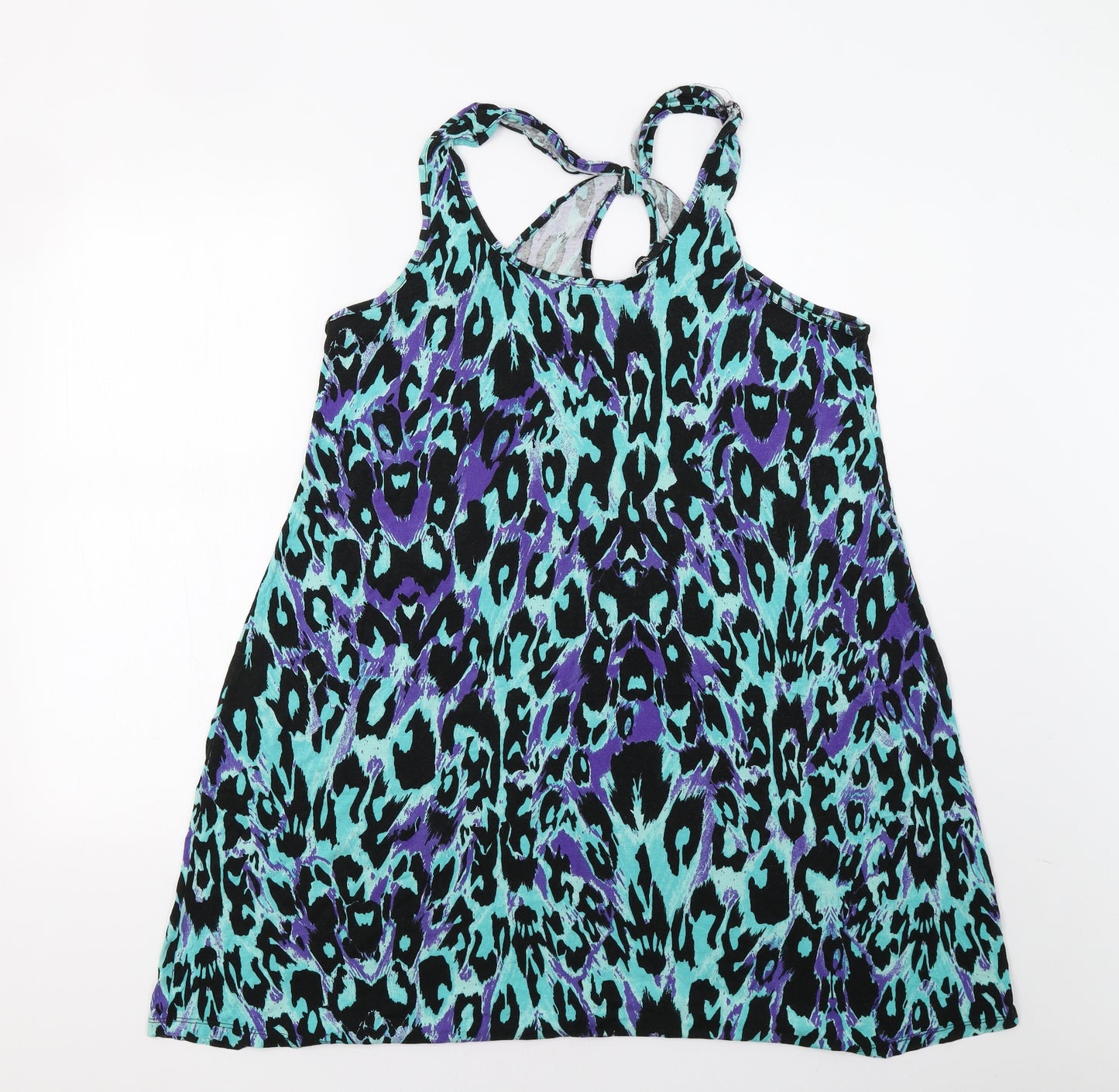 George Womens Multicoloured Animal Print  Tunic Tank Size 16