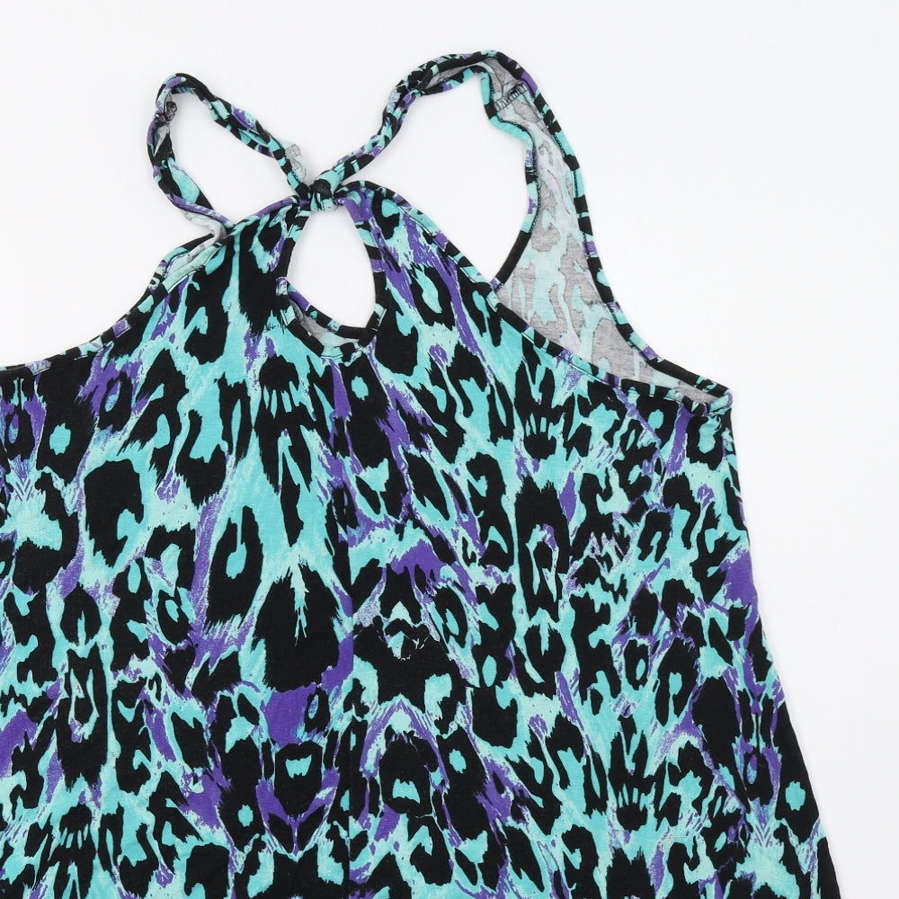 George Womens Multicoloured Animal Print  Tunic Tank Size 16