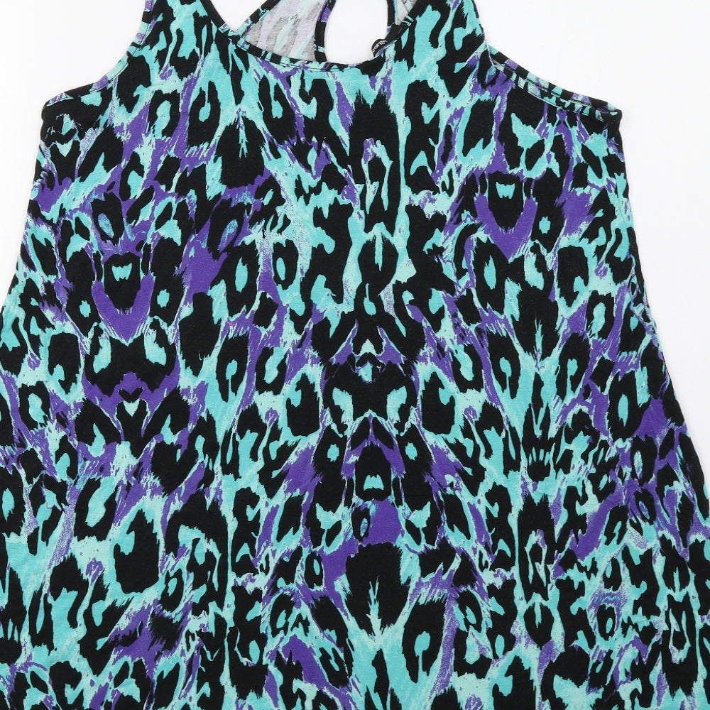 George Womens Multicoloured Animal Print  Tunic Tank Size 16