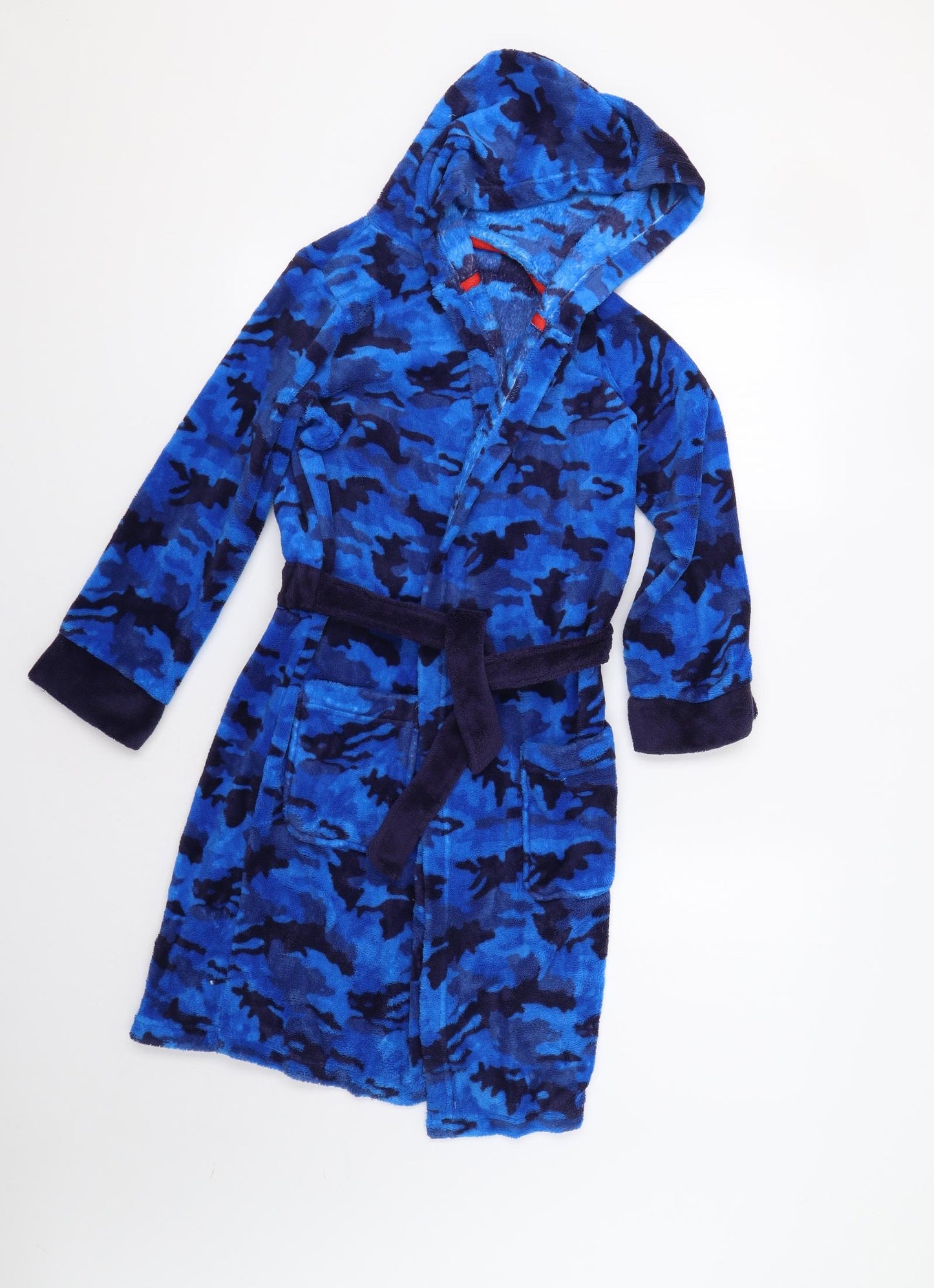 TU Boys Blue Camouflage   Robe Size 9-10 Years