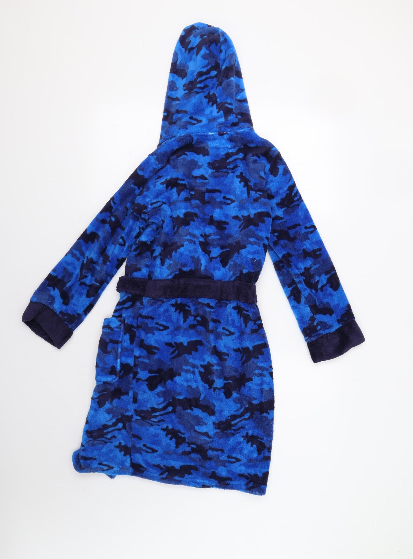 TU Boys Blue Camouflage   Robe Size 9-10 Years