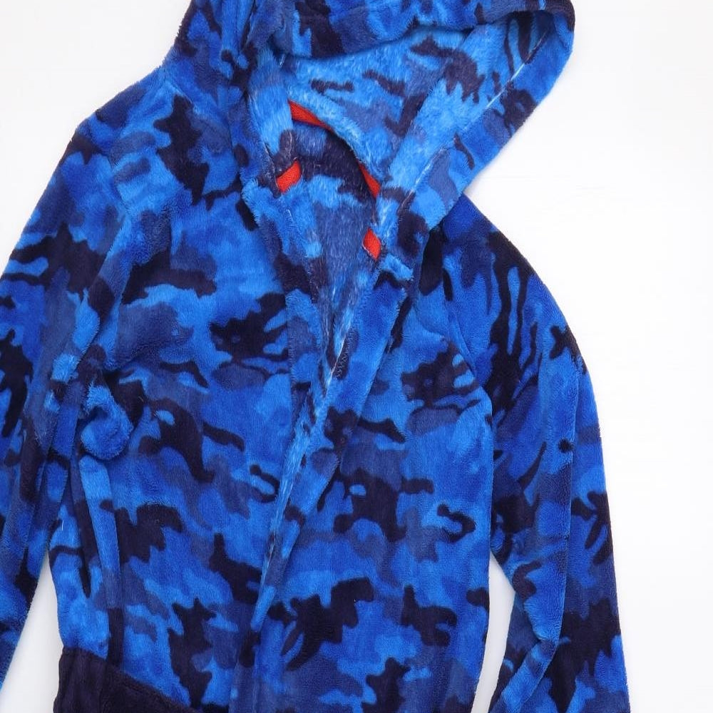 TU Boys Blue Camouflage   Robe Size 9-10 Years