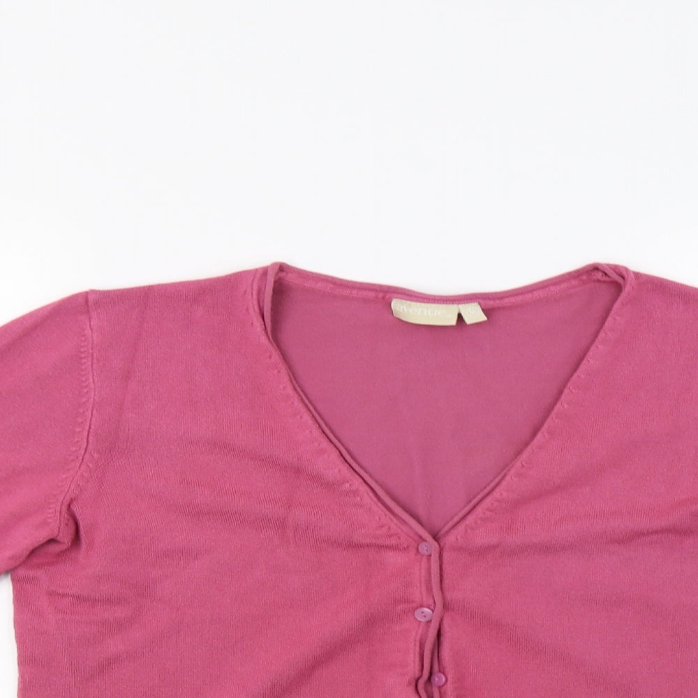 Avenue Womens Pink   Cardigan Jumper Size M