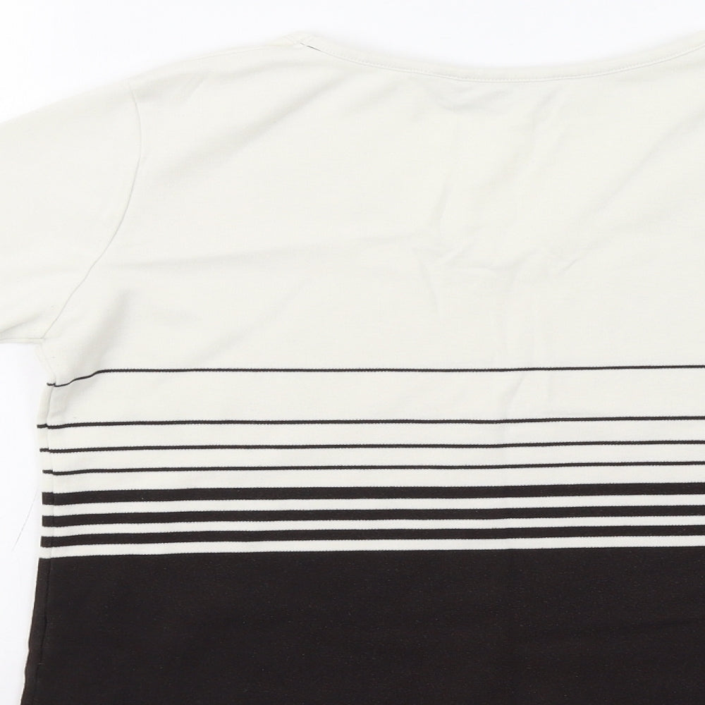 BHS Womens White Striped  Basic Blouse Size 14