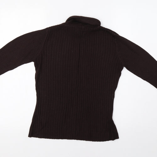 Dorothy Perkins Womens Brown   Henley Jumper Size 8