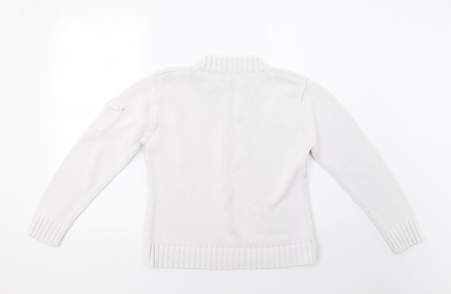 South Womens White   Pullover Jumper Size M