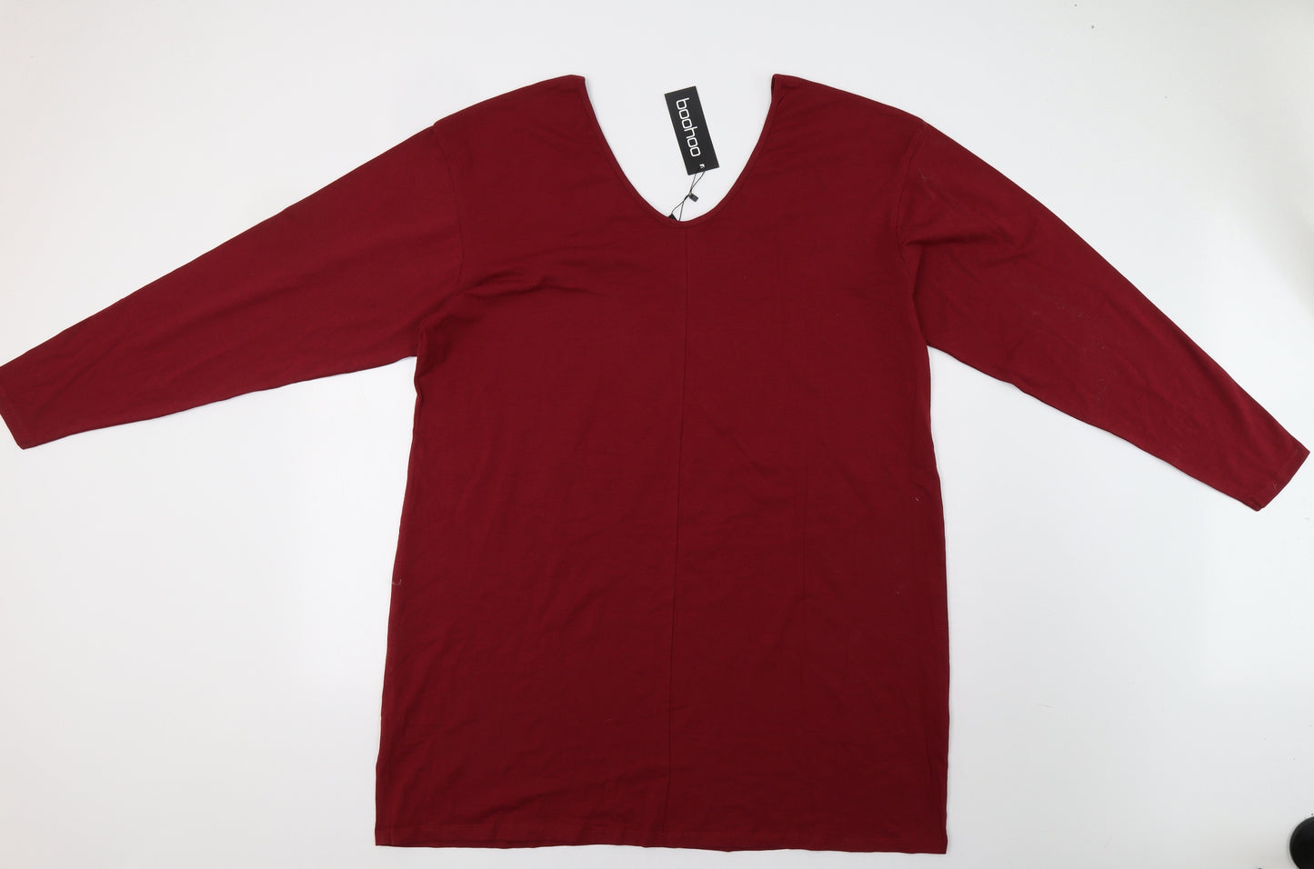 Boohoo Womens Red   Tunic T-Shirt Size 18