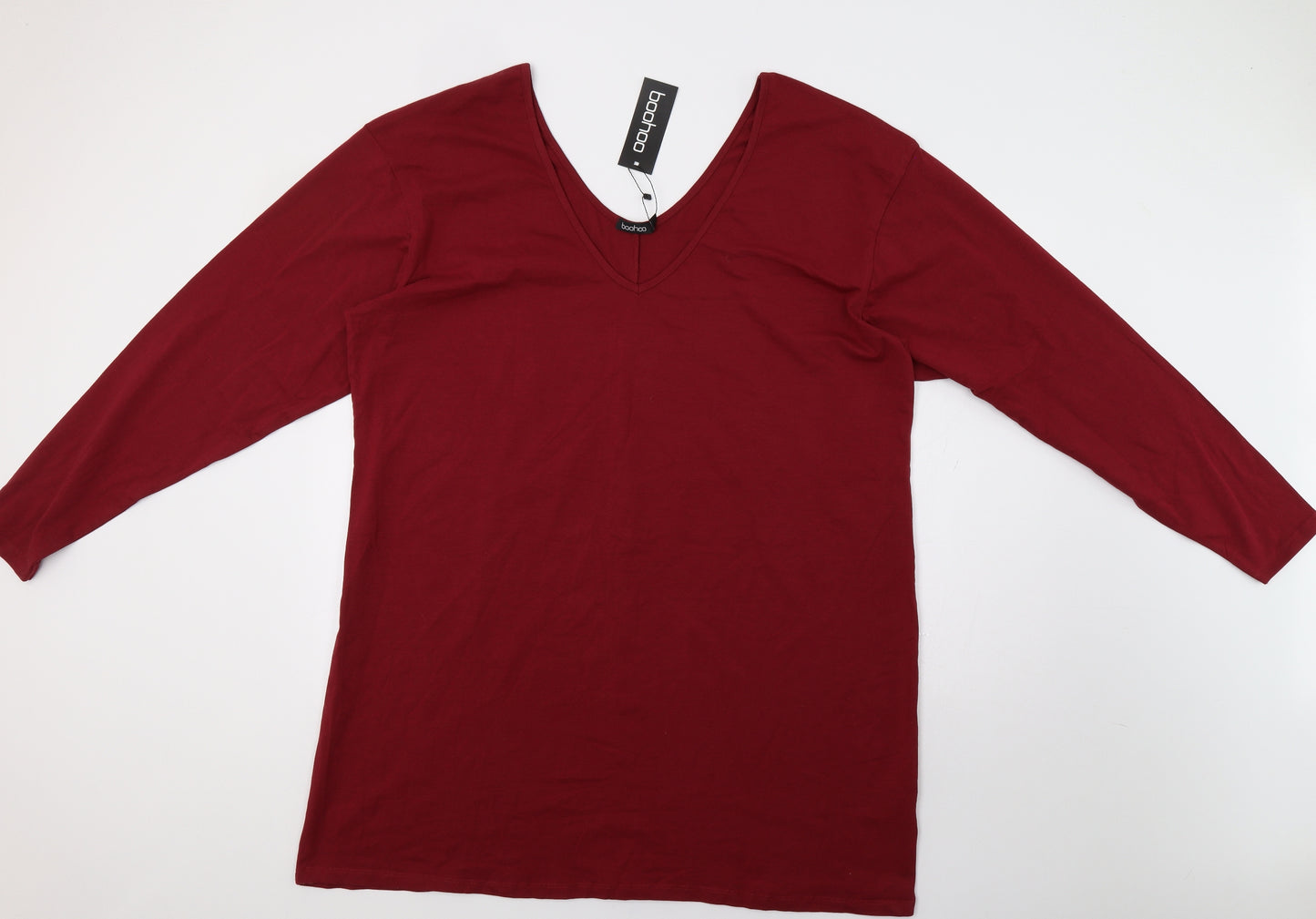 Boohoo Womens Red   Tunic T-Shirt Size 18