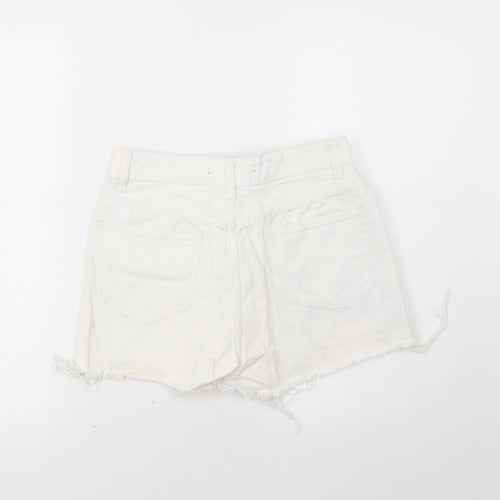 RT Womens White   Hot Pants Shorts Size 10